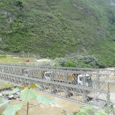 Pont de truss d'estructura d'acer Bailey Bridge per a finalitats urgents